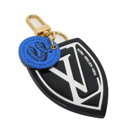 LOUIS VUITTON NOIR LEATHER KEYRING (PRE-OWNED)