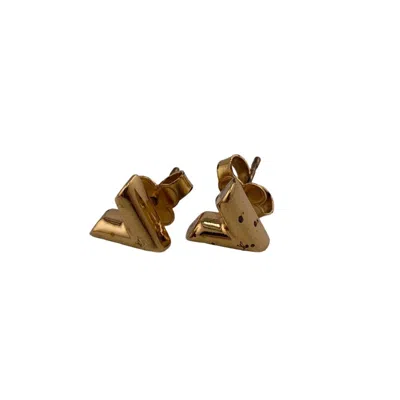 LOUIS VUITTON PLATING STUD EARRINGS (PRE-OWNED)