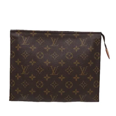 LOUIS VUITTON POCHE TOILETTE CANVAS CLUTCH BAG (PRE-OWNED)