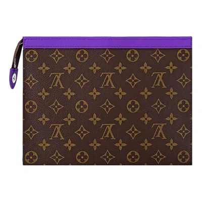 LOUIS VUITTON LOUIS VUITTON Pochette Voyage MM Monogram Macassar Canvas 'Violet'