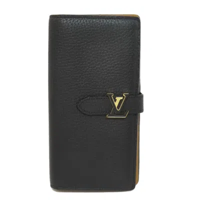 LOUIS VUITTON TAURILLON LEATHER LONG WALLET (BI-FOLD) (PRE-OWNED)