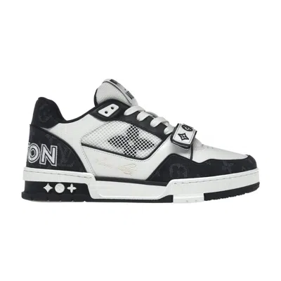 LOUIS VUITTON LOUIS VUITTON TRAINER LOW 'VELCRO STRAP - BLACK MONOGRAM DENIM'