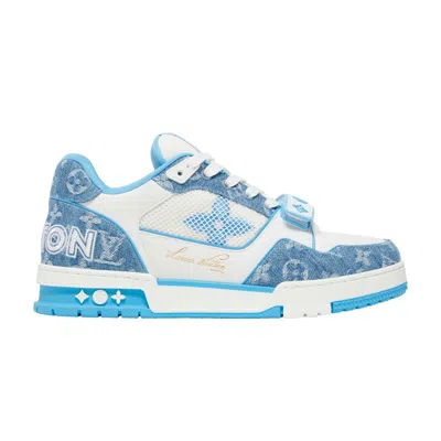 LOUIS VUITTON LOUIS VUITTON TRAINER LOW 'VELCRO STRAP - LIGHT BLUE MONOGRAM DENIM'