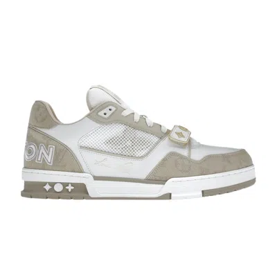 LOUIS VUITTON LOUIS VUITTON TRAINER SNEAKER 'VELCRO STRAP - BEIGE MONOGRAM DENIM'