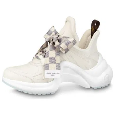 LOUIS VUITTON (WMNS) LOUIS VUITTON Archlight 1.0 Sneakers 'Cream White with Plaid Ribbon'