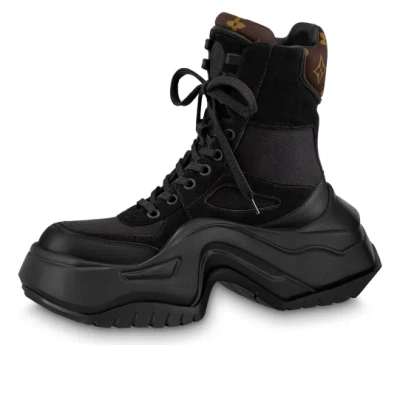 LOUIS VUITTON (WMNS) LOUIS VUITTON Archlight 2.0 Platform Ankle Sneakers 'Black with Brown Monogram'