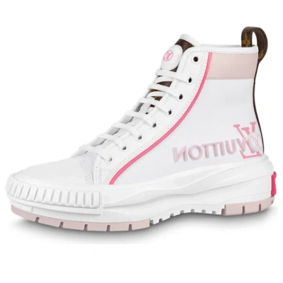 LOUIS VUITTON (WMNS) LOUIS VUITTON Squad Ankle Sneakers 'White Pink'
