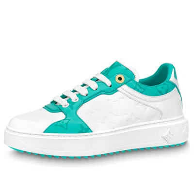 LOUIS VUITTON (WMNS) LOUIS VUITTON Time Out Sneakers 'White and Teal Monogram'