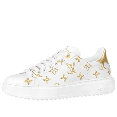 LOUIS VUITTON (WMNS) LOUIS VUITTON Time Out Sneakers 'White with Gold Monogram'