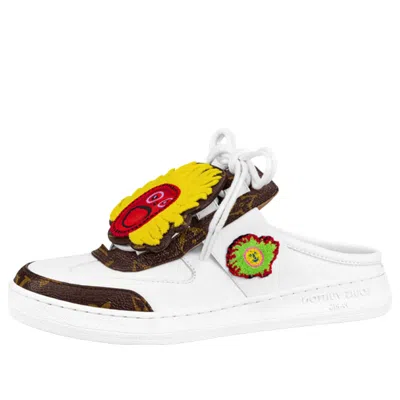 LOUIS VUITTON (WMNS) LOUIS VUITTON x YAYOI KUSAMA Mules 'White with Logo and Monogram'