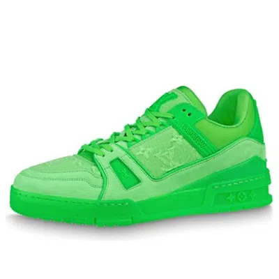 LOUIS VUITTON LOUIS VUITTON x Virgin Abloh Trainer Sneakers 'Neon Green with Monogram Fabric'
