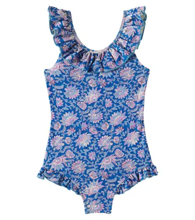 LOUISE MISHA ANDREA PRINTED RUFFLED SWIMSUIT