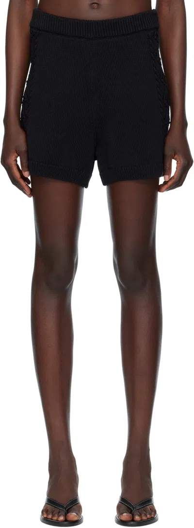 LOULOU DE SAISON BLACK ANDEL SHORTS