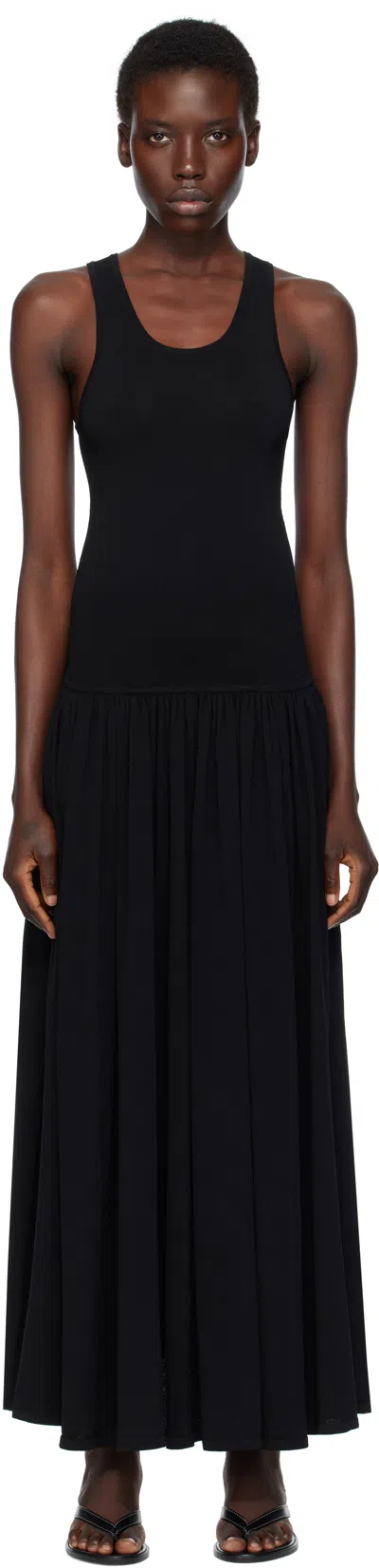 LOULOU DE SAISON BLACK JADA MAXI DRESS
