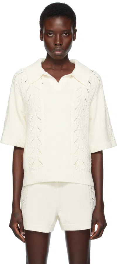 LOULOU DE SAISON OFF-WHITE KINA POLO