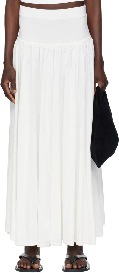 LOULOU DE SAISON OFF-WHITE ROMY MAXI SKIRT