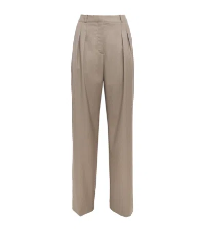 LOULOU DE SAISON VIRGIN WOOL STRAIGHT TROUSERS