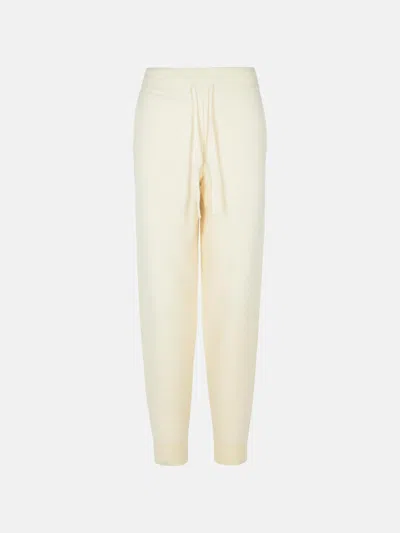 LOULOU STUDIO 'HESPERO' IVORY CASHMERE TROUSERS