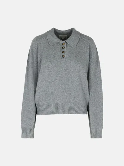 LOULOU STUDIO 'HOMERE' GREY CASHMERE SWEATER