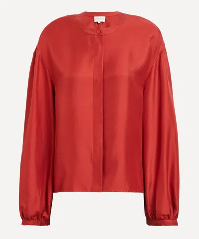 LOULOU STUDIO LOULOU STUDIO WOMEN'S LEA SILK TWILL VOLUMINOUS BLOUSE