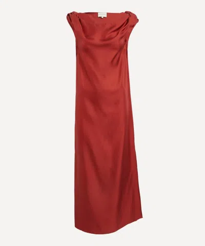 LOULOU STUDIO LOULOU STUDIO WOMEN'S MOUN DRAPED SLEEVELESS SILK DRESS