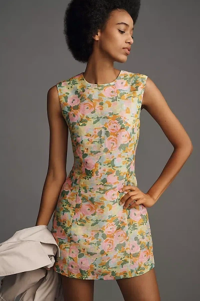 LOVAAN HARPER SLEEVELESS LINEN-SILK MINI DRESS