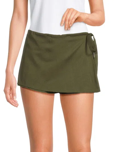 LOVE ADY WOMEN'S LINEN BLEND WRAP SHORTS