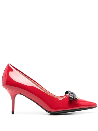 LOVE MOSCHINO 75MM BOW-DETAIL PUMPS