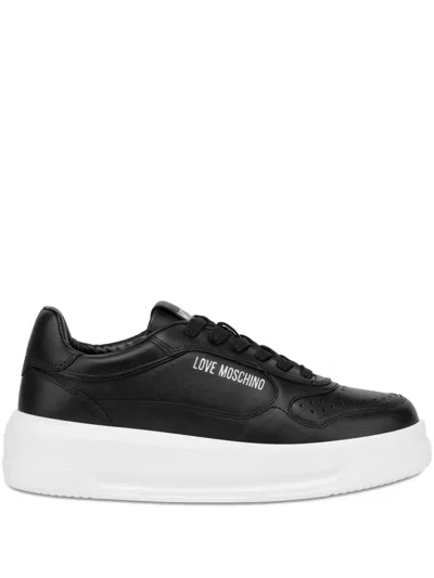 LOVE MOSCHINO LACE-UP SNEAKERS