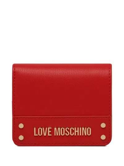 LOVE MOSCHINO LOGO-PLAQUE WALLET