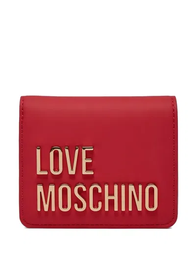 LOVE MOSCHINO LOGO-PLAQUE WALLET