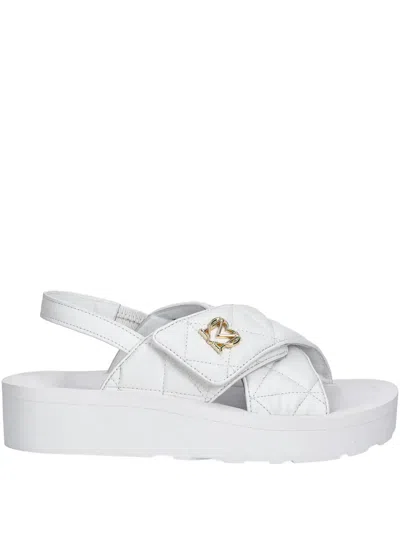 LOVE MOSCHINO QUILTED SANDALS