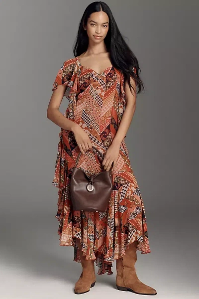 LOVE THE LABEL BELINDA ASYMMETRIC RUFFLE DRESS