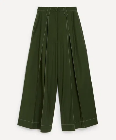 LOVEBIRDS LOVEBIRDS WOMEN'S KAIA WIDE LEG INVERTED PLEAT TROUSERS
