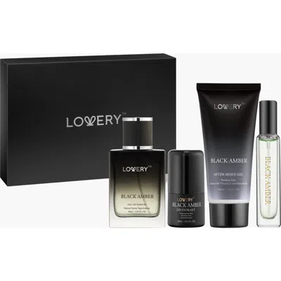 LOVERY LOVERY BLACK AMBER 5-PIECE BATH & BODY GIFT SET
