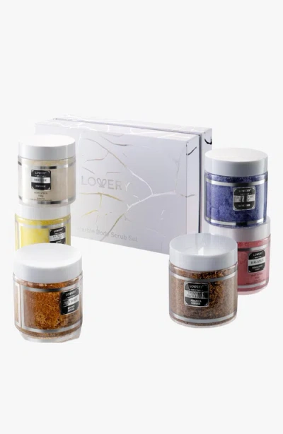 LOVERY LOVERY MARBLE BODY SCRUB GIFT BOX WITH 6 SCENTED EXFOLIATING SCRUBS