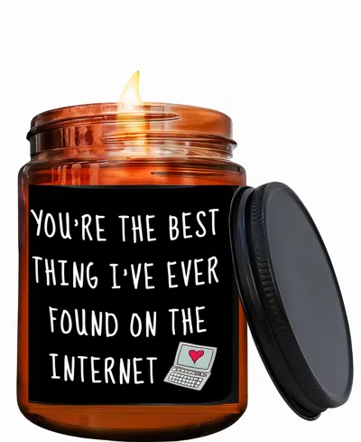 LOVERY YOU ARE THE BEST THING I FOUND ON THE INTERNET CANDLE - 10OZ LAVENDER SCENTED SOY WAX CANDLE