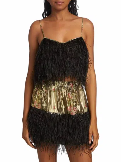 LOVESHACKFANCY DUSTY CROP CAMI IN MIDNIGHT RUBY