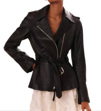 LOVESHACKFANCY MONTINE JACKET IN BLACK