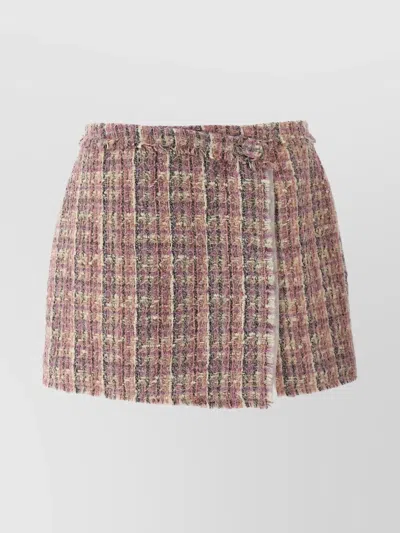 LOVESHACKFANCY 'TEXTURED EDGE' MINI SKIRT