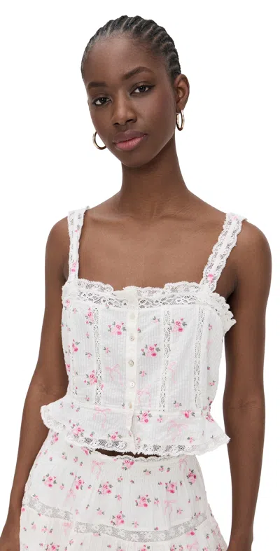 LOVESHACKFANCY VIETTA CAMI FANCY PINK
