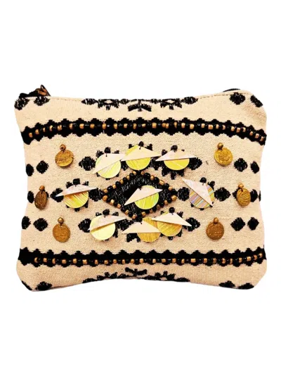 LOVESTITCH WOMEN'S BOHO CHIC COSMETIC BAG IN TAN