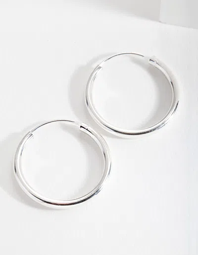 LOVISA STERLING SILVER SHINY 25MM HOOP EARRINGS