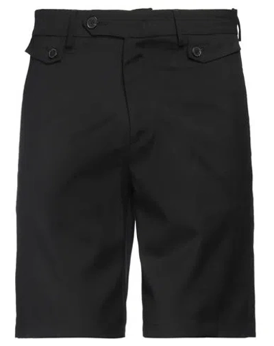 LOW BRAND LOW BRAND MAN SHORTS & BERMUDA SHORTS BLACK SIZE 40 VIRGIN WOOL