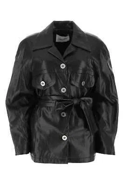 LOW CLASSIC LOW CLASSIC BLACK SYNTHETIC LEATHER SHIRT