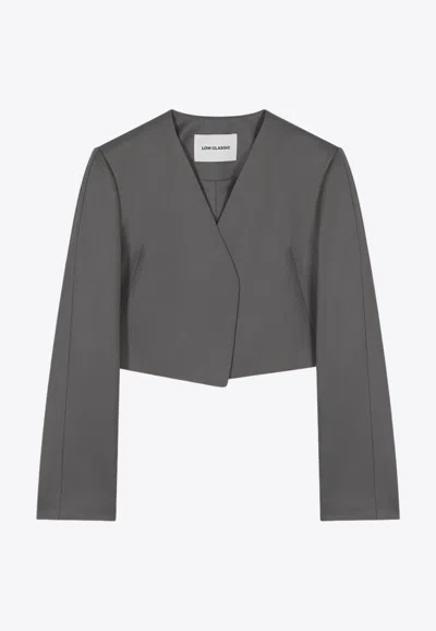 LOW CLASSIC COLLARLESS CROPPED BLAZER