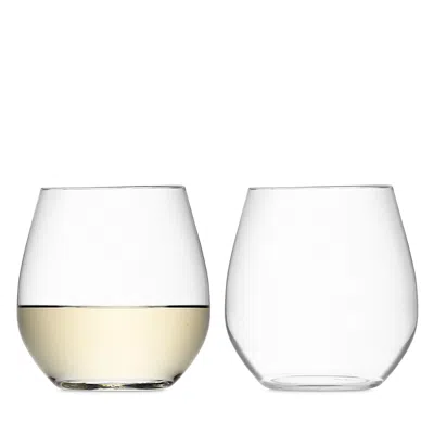 LSA WINE STEMLESS WHITE WINE GLASS, SET OF 2