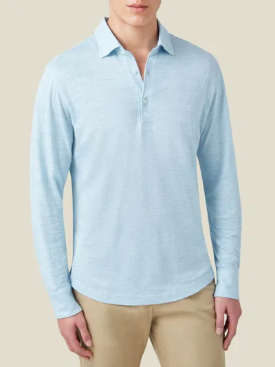 LUCA FALONI LINEN JERSEY POSITANO POLO SHIRT