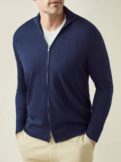 LUCA FALONI SILK-CASHMERE ZIP CARDIGAN