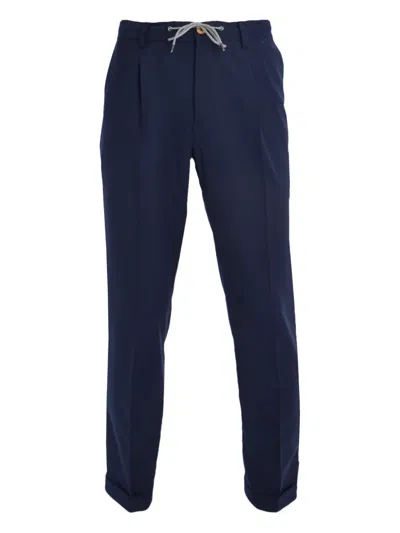 LUCIANO BARBERA PLEATED DRAWSTRING TROUSERS